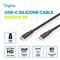 DIGITUS USB Silicone connection USB-C - USB-C cable 1m Black DIGITUS_AK-300350-010-S small