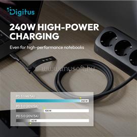 DIGITUS USB Silicone connection USB-C - USB-C cable 1m Black DIGITUS_AK-300350-010-S small
