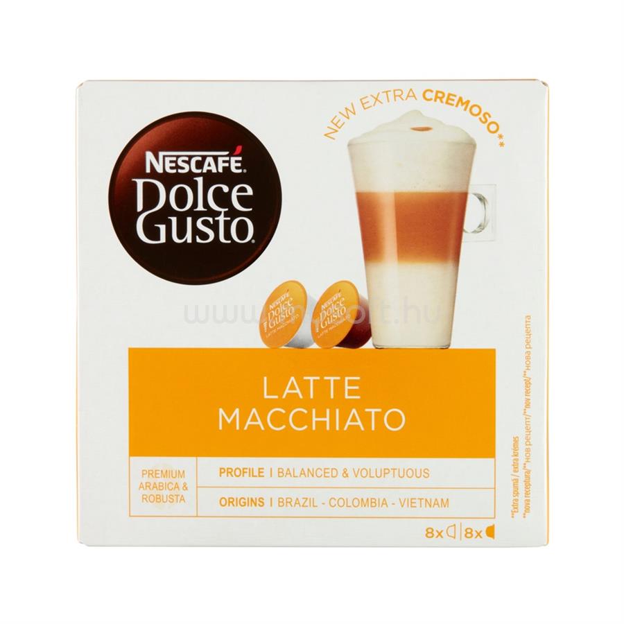 DOLCE GUSTO Kávékapszula, Nescafé Café Latte Macchiato 16db kapszula