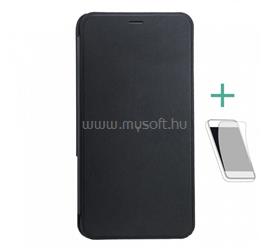 DOOGEE Doogee X10 DOOGEE tok álló, bőr hatású FLIP, üveg fólia, FEKETE 2436672 small