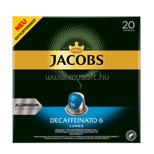 DOUWE EGBERTS Jacobs Lungo 6 Decaffeinato koffeinmentes 20db kávékapszula