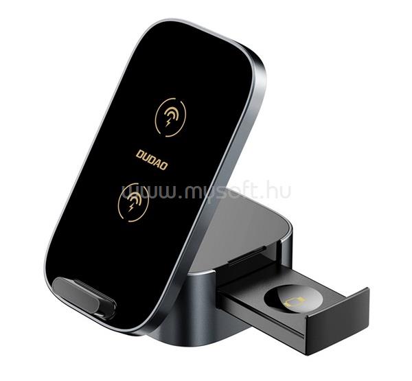 DUDAO iPhone Duo / 18 Pro Max / 18 Pro DUDAO A11PRO+ asztali töltő 3in1 15W, összecsukható, FEKETE