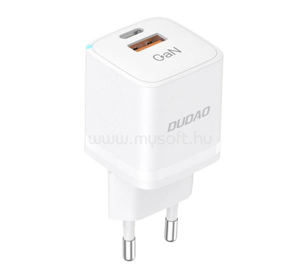 DUDAO DUDAO A13PRO hálózati töltő USB+Type-C aljzat 33W, gyorstöltő, FEHÉR