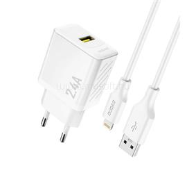 DUDAO DUDAO A23LEU hálózati töltő USB aljzat 2.4A, GaN + lightning kábel, FEHÉR GP-193585 small