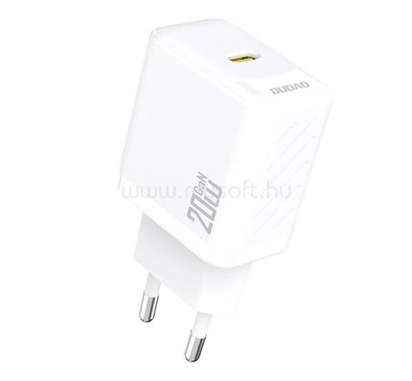 DUDAO DUDAO A26 hálózati töltő Type-C aljzat 20W, PD gyorstöltő, FEHÉR