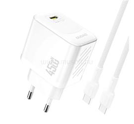 DUDAO DUDAO A28C hálózati töltő Type-C aljzat 45W, PD gyorstöltő + Type-C kábel, FEHÉR GP-190608 small