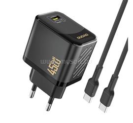 DUDAO DUDAO A28C hálózati töltő Type-C aljzat 45W, PD gyorstöltő + Type-C kábel, FEKETE GP-190609 small