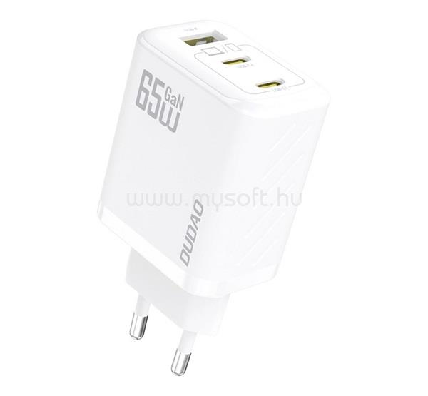 DUDAO DUDAO A29 hálózati töltő USB+2 Type-C aljzat 65W, PD gyorstöltő, FEHÉR