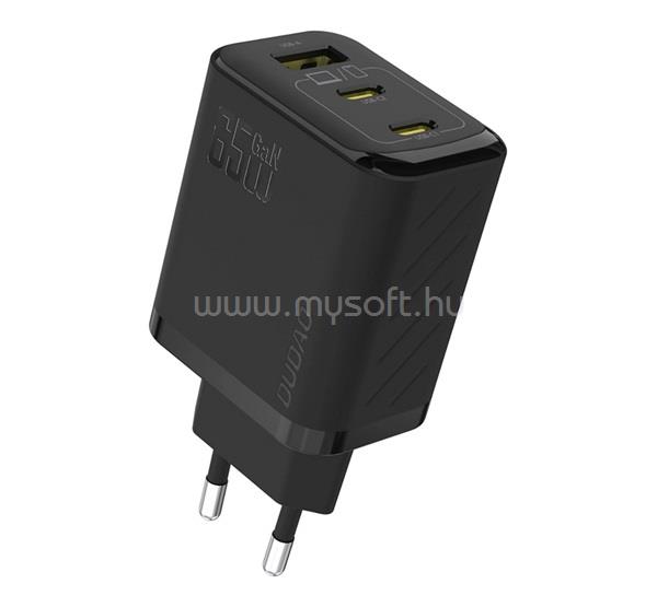 DUDAO DUDAO A29 hálózati töltő USB+2 Type-C aljzat 65W, PD gyorstöltő, FEKETE