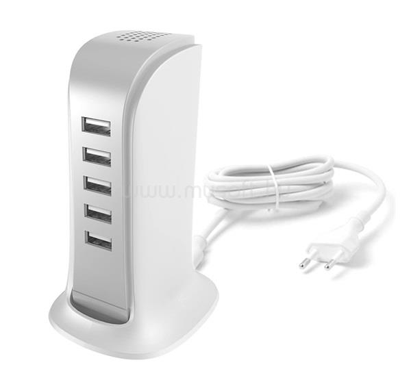 DUDAO DUDAO A5EU hálózati töltő állomás 5 USB aljzat 25W FEHÉR