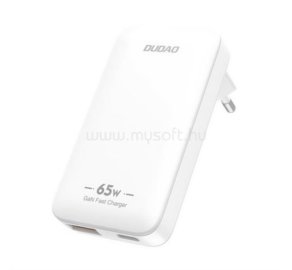 DUDAO DUDAO A65Q utazó töltő USB+Type-C aljzat 65W, USA, FEHÉR