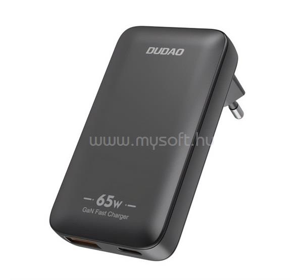DUDAO DUDAO A65Q utazó töltő USB+Type-C aljzat 65W, USA, FEKETE