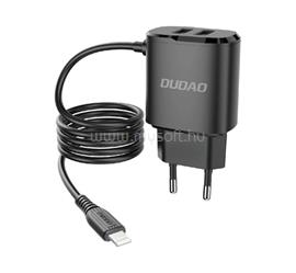 DUDAO DUDAO A67EU hálózati töltő 2 USB aljzat 12W + fix lightning kábel FEKETE GP-190500 small