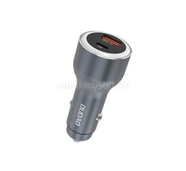 DUDAO DUDAO R4ULTRA autós töltő Type-C+USB aljzat 120W, LED fény, SÖTÉTSZÜRKE GP-190622 small
