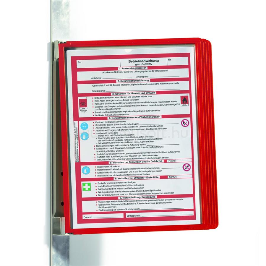 DURABLE Bemutatótábla tartó, VarioR Magnet Wall 5, piros