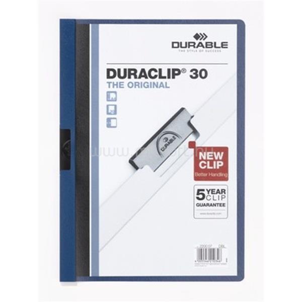 DURABLE Duraclip A4 30lapos sötétkék clip-mappa