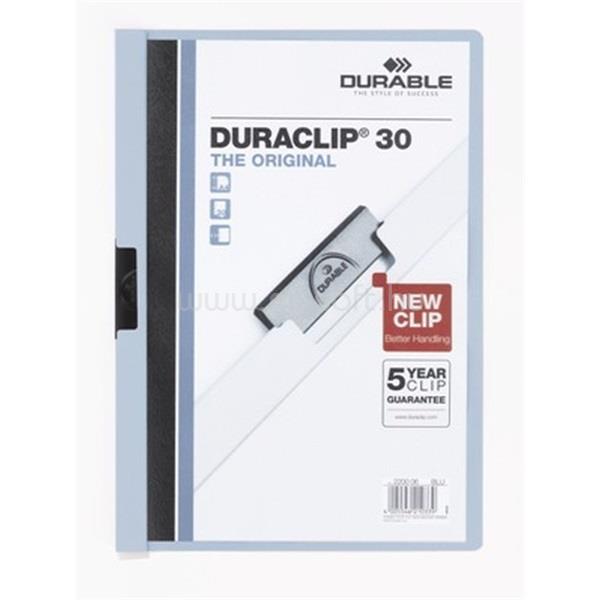 DURABLE Duraclip A4 30lapos világoskék clip-mappa