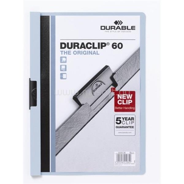 DURABLE Duraclip A4 60lapos világoskék clip-mappa