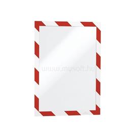 DURABLE Infókeret A4, öntapadó mágneses záródás 2 db/csomag, DuraframeR Security, piros/fehér DURABLE_DU4944132 small