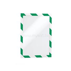 DURABLE Infókeret A4, öntapadó mágneses záródás 2 db/csomag, DuraframeR Security, zöld/fehér DURABLE_DU4944131 small