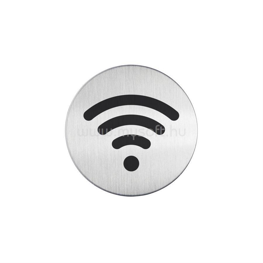 DURABLE Piktogram, információs tábla, átmérő 83mm, WIFI (ezüst)