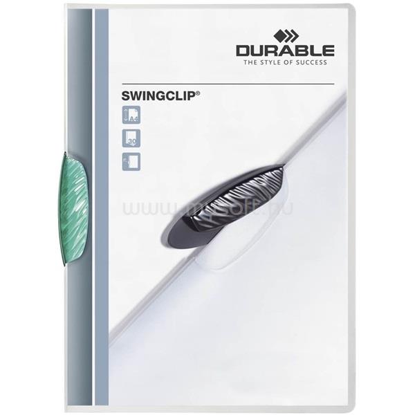 DURABLE Swingclip A4 30lapos sötét zöld clip-mappa