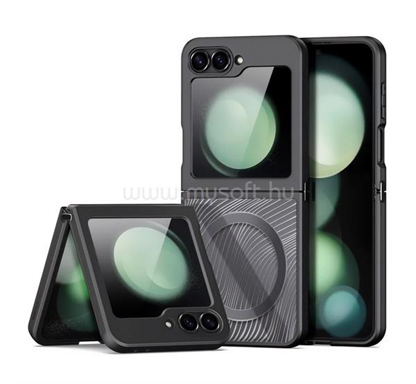 DUX DUCIS Samsung Z Flip7 FE / Z Flip6 AIMO szilikon telefonvédő ütésállóság, hullám, FEKETE