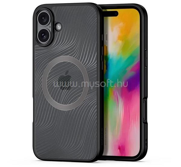 DUX DUCIS iPhone 16 DUX DUCIS AIMO szilikon telefonvédő ütésállóság, hullám, FEKETE