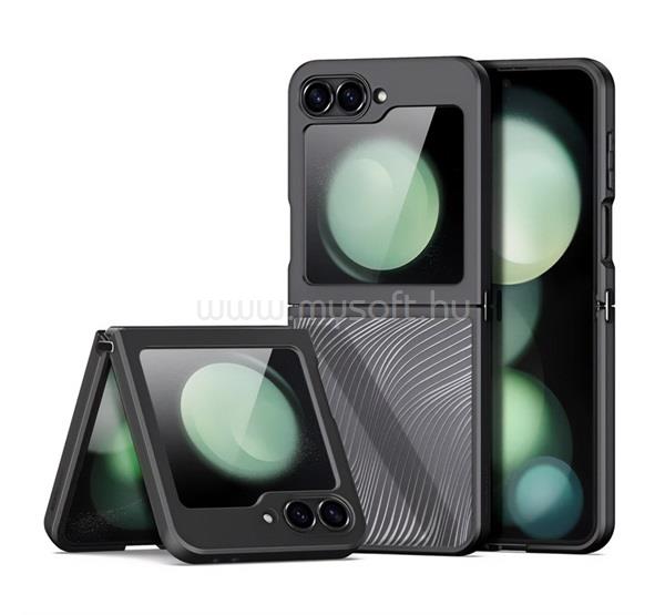 DUX DUCIS Samsung Z Flip7 FE / Z Flip6 AIMO szilikon telefonvédő ütésállóság, hullám, FEKETE
