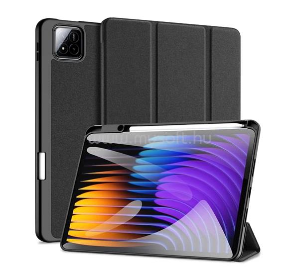 DUX DUCIS Xiaomi Pad 8 Pro / Pad 8 / Pad 7 Pro DUX DUCIS DOMO tok álló, bőr hatású aktív FLIP, ceruza tartó, FEKETE