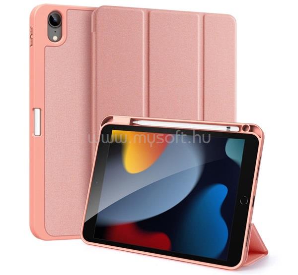 DUX DUCIS IPAD 11 (2025) / 10.9 (2022) DOMO tok álló, bőr hatású aktív FLIP, ceruza tartó, RÓZSASZÍN