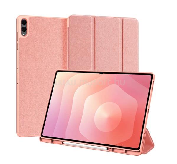 DUX DUCIS Samsung Tab S11 Ultra 5G DOMO tok álló, bőr hatású aktív FLIP, ceruza tartó, RÓZSASZÍN