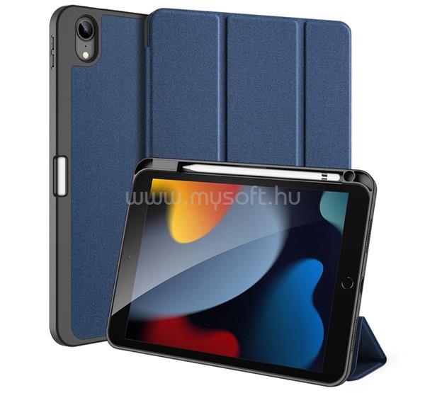DUX DUCIS IPAD 11 (2025) / 10.9 (2022) DOMO tok álló, bőr hatású aktív FLIP, ceruza tartó, SÖTÉTKÉK