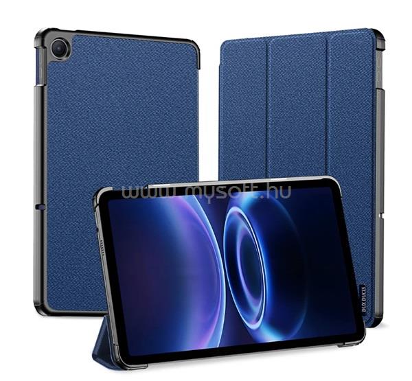 DUX DUCIS Redmi Pad 2 9.7 DUX DUCIS DOMO tok álló, bőr hatású aktív FLIP, textil minta, SÖTÉTKÉK