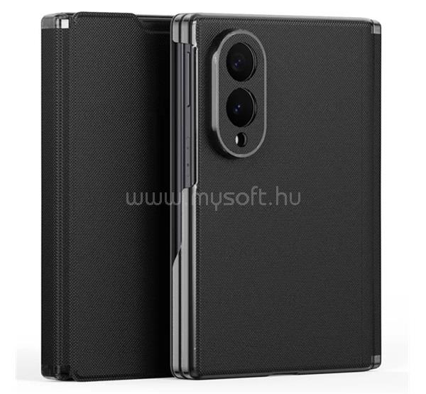 DUX DUCIS Samsung Z Fold8 DUX DUCIS FORT tok álló, bőr hatású FLIP, kameravédő, FEKETE