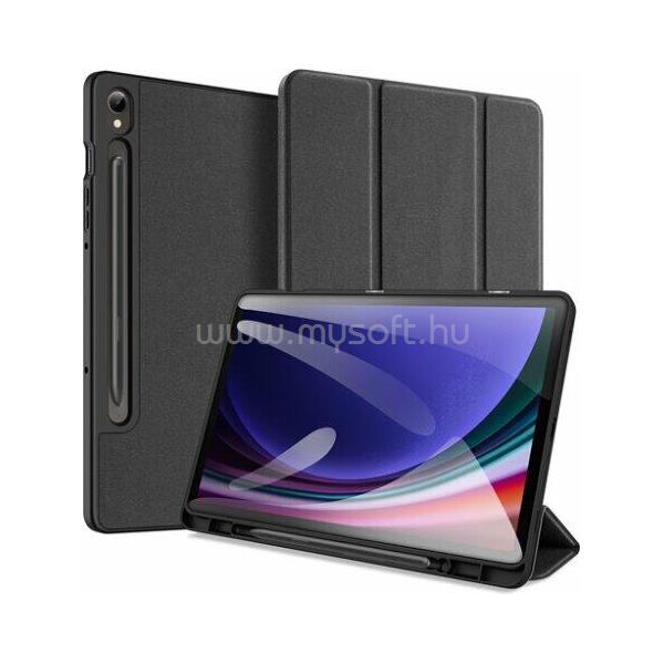 DUX DUCIS Samsung Tab S10 Lite WIFI / Tab S10 Lite LTE DOMO tok álló, bőr hatású aktív FLIP, ceruza tartó, FEKETE