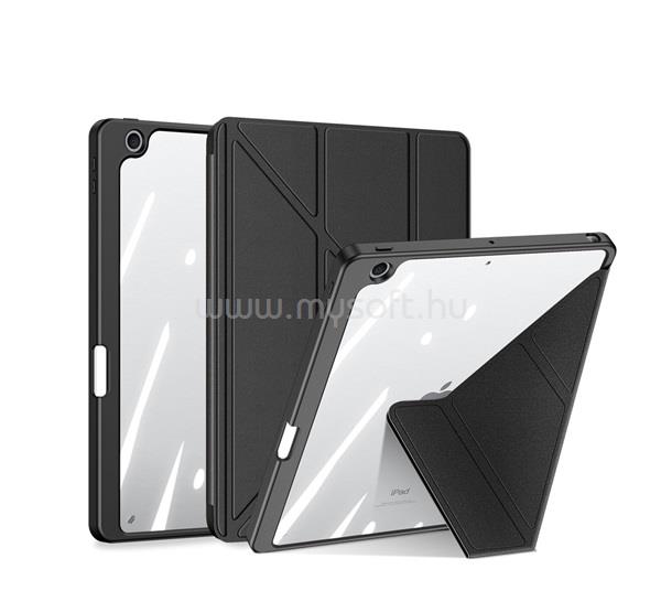 DUX DUCIS IPAD 11 (2025) / 10.9 (2022) MAGI ORIGAMI tok álló, bőr hatású aktív FLIP, ceruza tartó, FEKETE