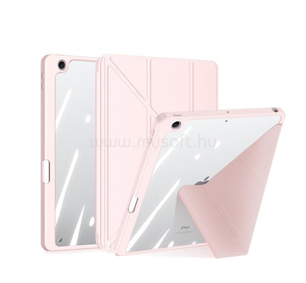 DUX DUCIS IPAD 11 (2025) / 10.9 (2022) MAGI ORIGAMI tok álló, bőr hatású aktív FLIP, ceruza tartó, RÓZSASZÍN