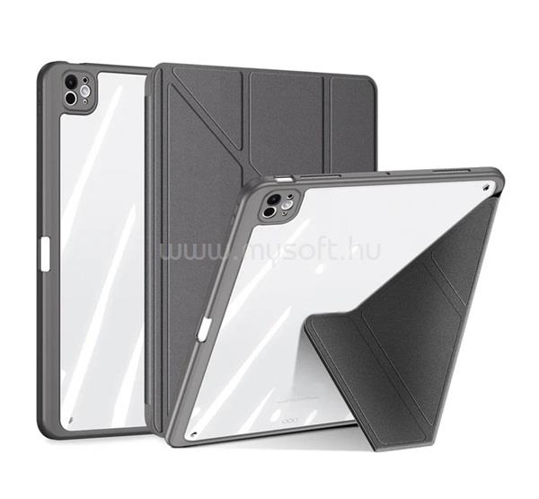 DUX DUCIS IPAD Pro 11 (2025) / Pro 11 (2024) MAGI ORIGAMI tok álló, bőr hatású aktív FLIP, ceruza tartó, SZÜRKE