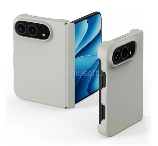DUX DUCIS iPhone Duo DUX DUCIS PIEL szilikon telefonvédő matt, zsanér védelem, BÉZS