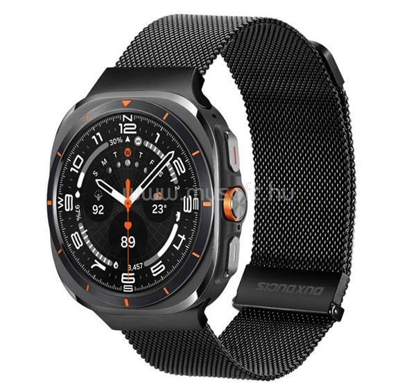 DUX DUCIS Samsung Watch Ultra eSIM 47mm pótszíj egyedi méret, mágneses, FEKETE