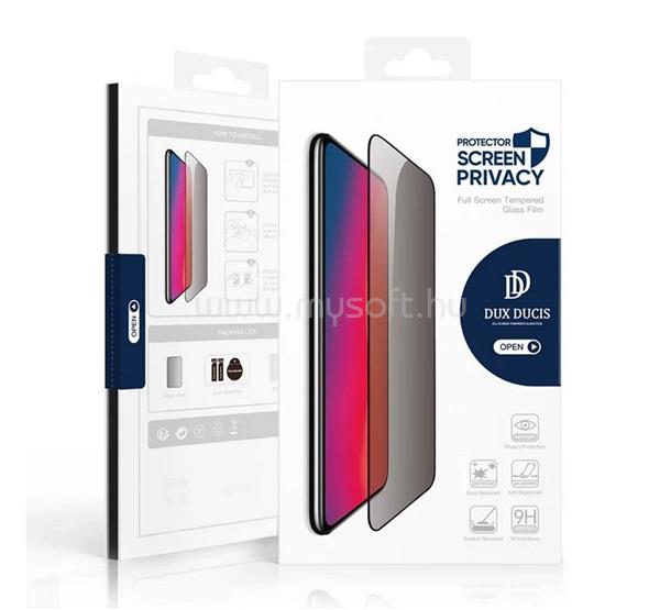 DUX DUCIS Samsung S25 Ultra DUX DUCIS PRIVACY képernyővédő üveg 2.5D, 9H, FEKETE