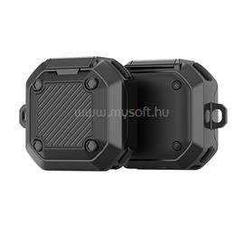 DUX DUCIS SECG szilikon tok ütésállóság, csíkos, FEKETE Galaxy Buds Live / Buds Pro / Buds 2 / Bud GP-157404 small