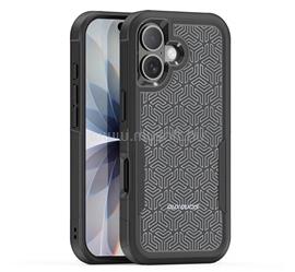 DUX DUCIS iPhone 17 DUX DUCIS SHLD defender szilikon telefonvédő erős ütésállóság, geometrikus minta, FEKETE GP-178370 small