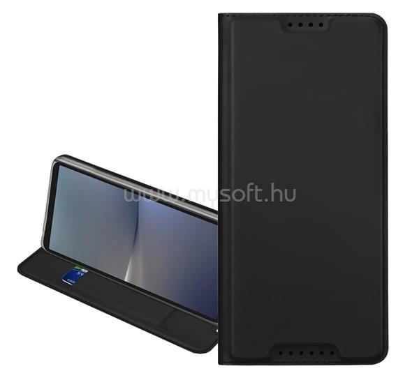 DUX DUCIS Redmi 14C 4G SKIN PRO tok álló, bőr hatású FLIP, asztali tartó, FEKETE