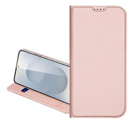 DUX DUCIS Samsung S25 SKIN PRO tok álló, bőr hatású FLIP, asztali tartó, RÓZSASZÍN GP-164918 small