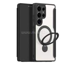 DUX DUCIS Samsung S25 Ultra SKIN X PRO tok álló, bőr hatású FLIP, MagSafe, FEKETE GP-165972 small