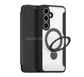 DUX DUCIS Samsung S25 Plus SKIN X PRO tok álló, bőr hatású FLIP, MagSafe, FEKETE GP-165973 small