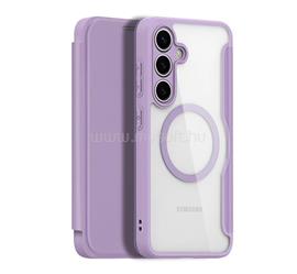 DUX DUCIS Samsung S25 SKIN X PRO tok álló, bőr hatású FLIP, MagSafe, LILA GP-165978 small