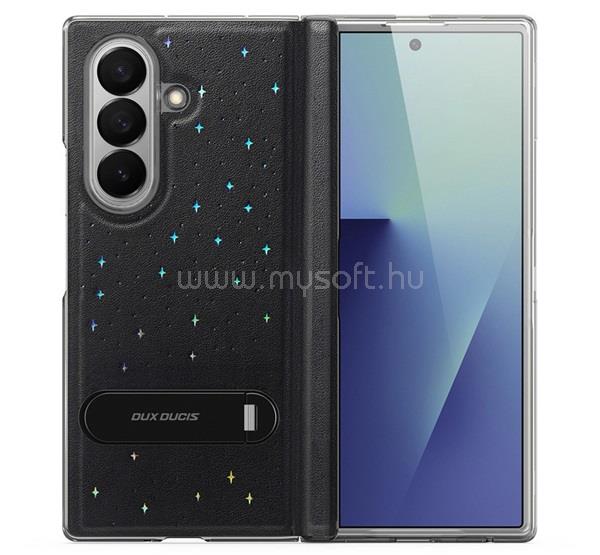 DUX DUCIS Samsung Z Fold7 DUX DUCIS STEX szilikon telefonvédő ütésállóság, csillag + képernyővédő üveg, FEKETE